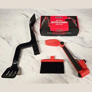 NEW Set of 2 Multi-Angle Gutter Cleaning Tools - Scoopers & Roof Brush
